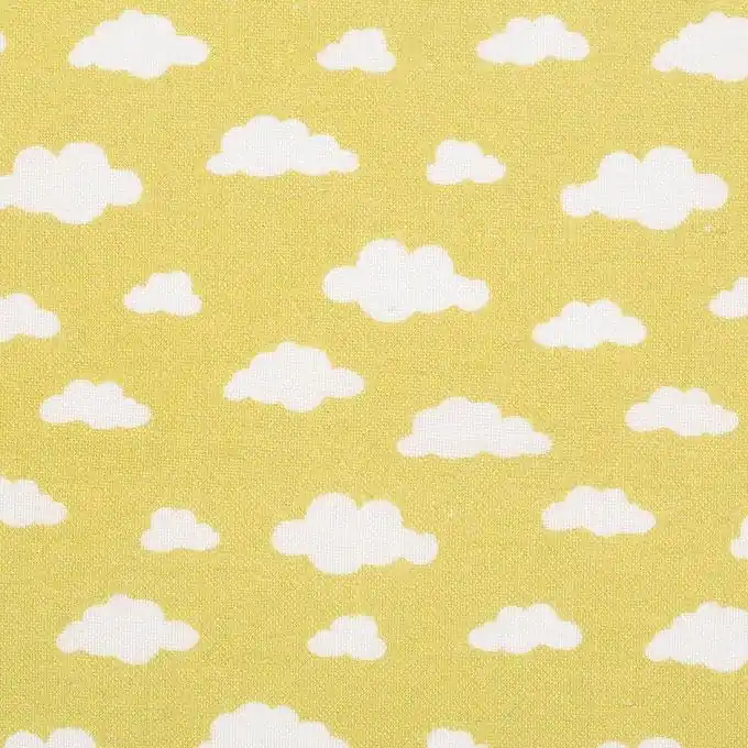 Preis Gesenkt Baumwollstoff Wolke gelb