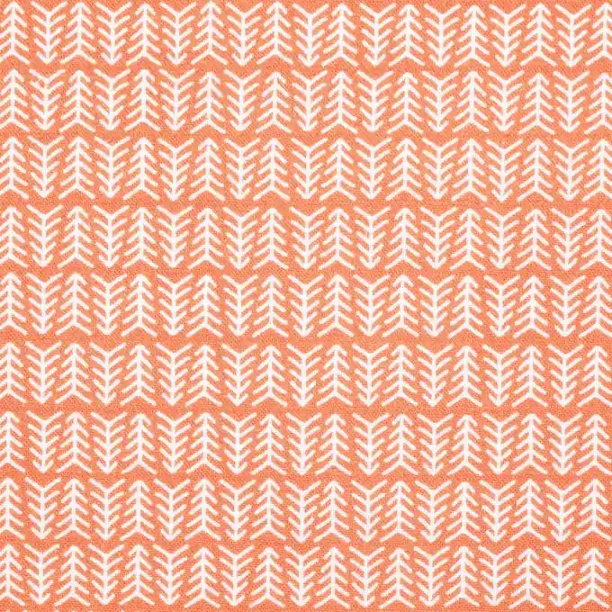 Baumwollstoff Pfeilmuster Koralle, 150 cm Breite Zertifiziert