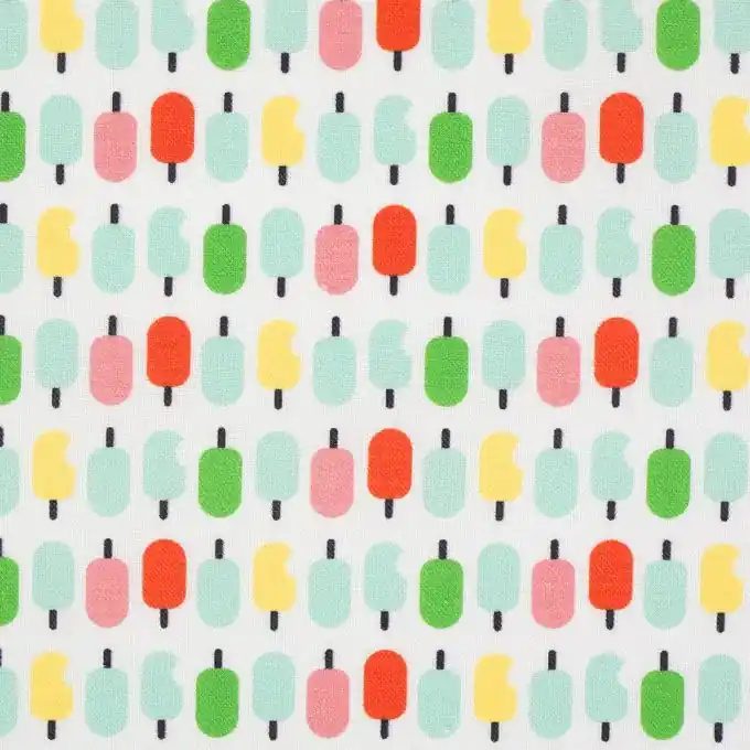 Baumwollstoff Eis bunt Geld-Zurück-Garantie