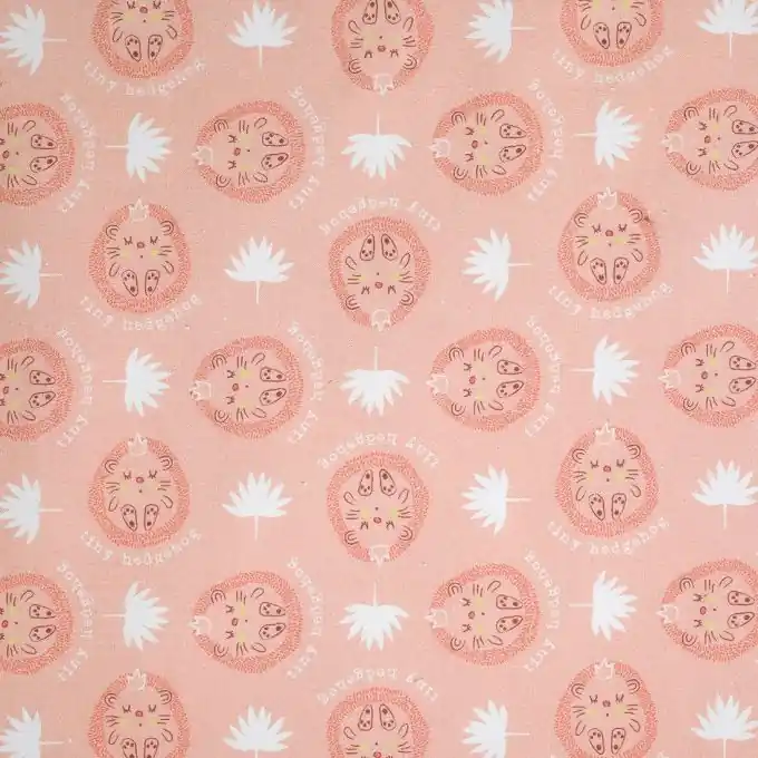 Baumwollstoff Rosa mit Igel-Druck 150 cm Breite Sofort Bestellen