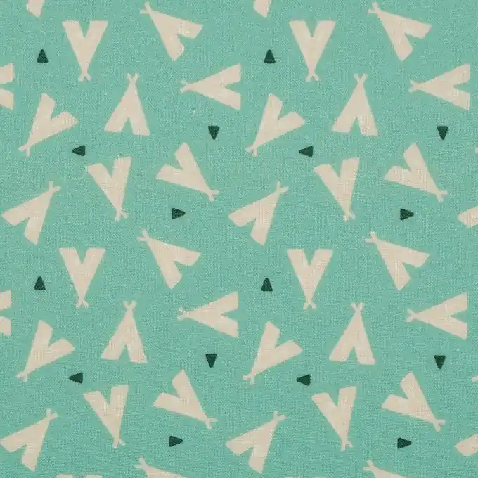 Neue Ware Baumwollstoff Tipis grün weiss