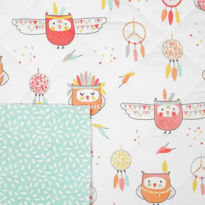 Nur Für Kurze Zeit Steppstoff Eule Koralle