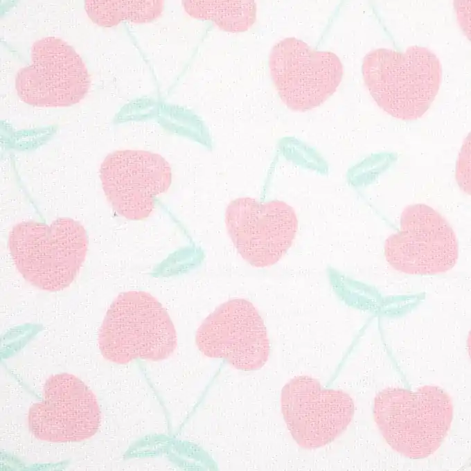 Mengenrabatt Köperstoff Kirschen rosa