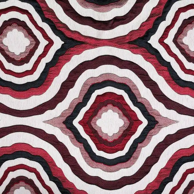 Roter Jacquard-Stoff 140 cm Breite Schneller Versand