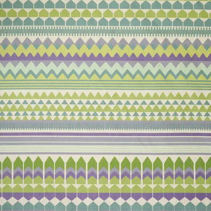 Dicker Baumwollstoff Geomuster grün Sonderaktion