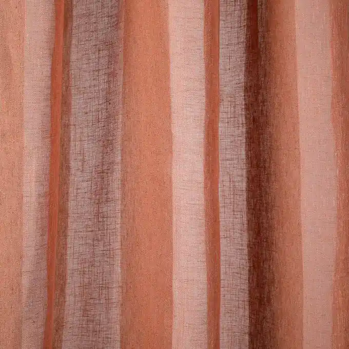 Voile-Stoff Canyon mit breiten orangen Streifen, extra breit Sonderaktion