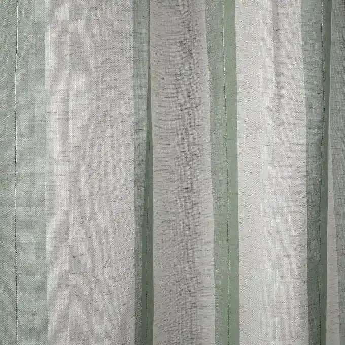 Solange Der Vorrat Reicht Voile-Stoff grüne Streifen Rousillon extra breit