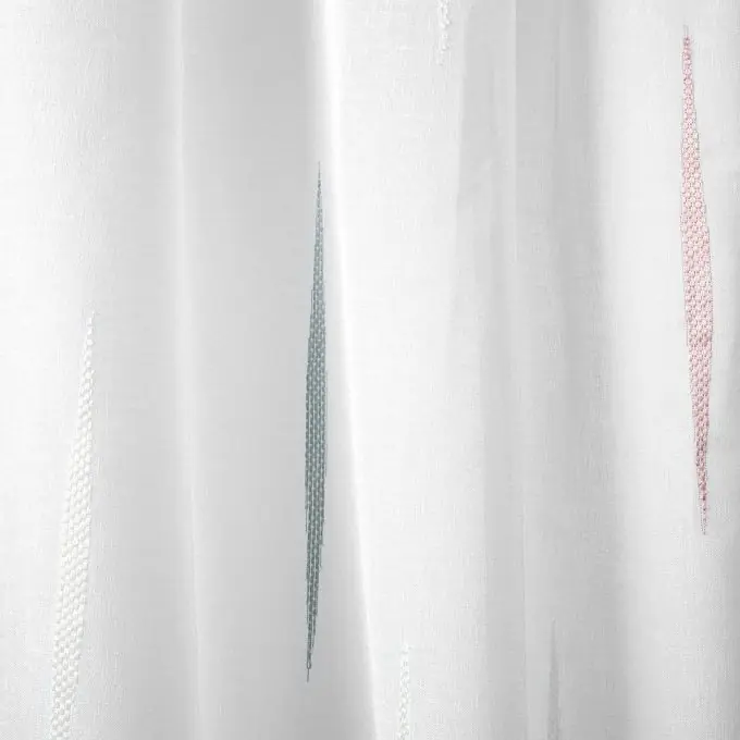 Hochwertig Voile-Stoff rosa und blaue Striche