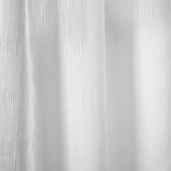 Weißer Voile-Stoff bestickt mit Strichen Super-Preis