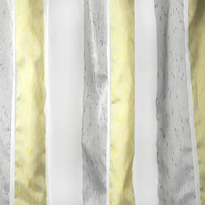 Sichere Zahlung Organza-Stoff, gelb und grau, extra breit