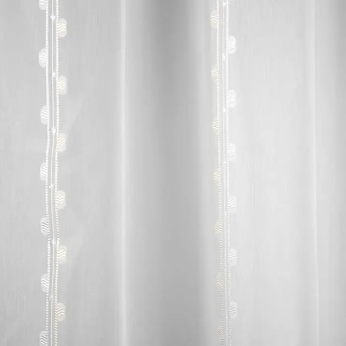 Jacquard-Voile, weiß, extra breit Sofort Bestellen