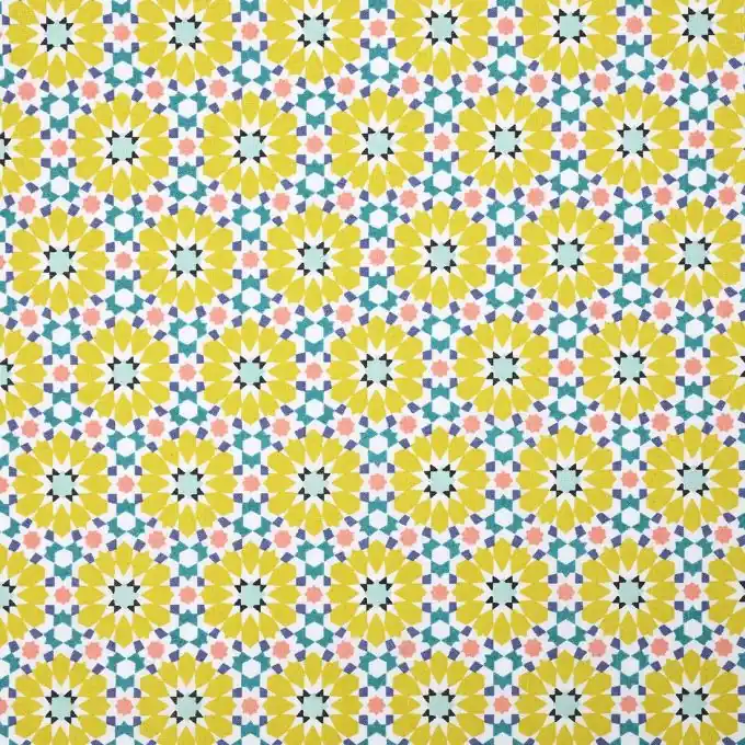 Ausverkauf Baumwollstoff geometrische Blumen