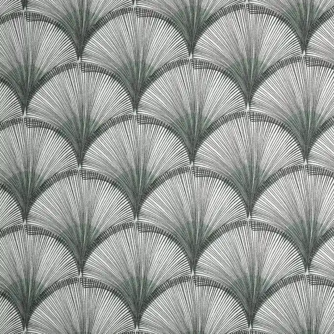 Must-Have Dicker Baumwollstoff mit grünem Papyrusmuster