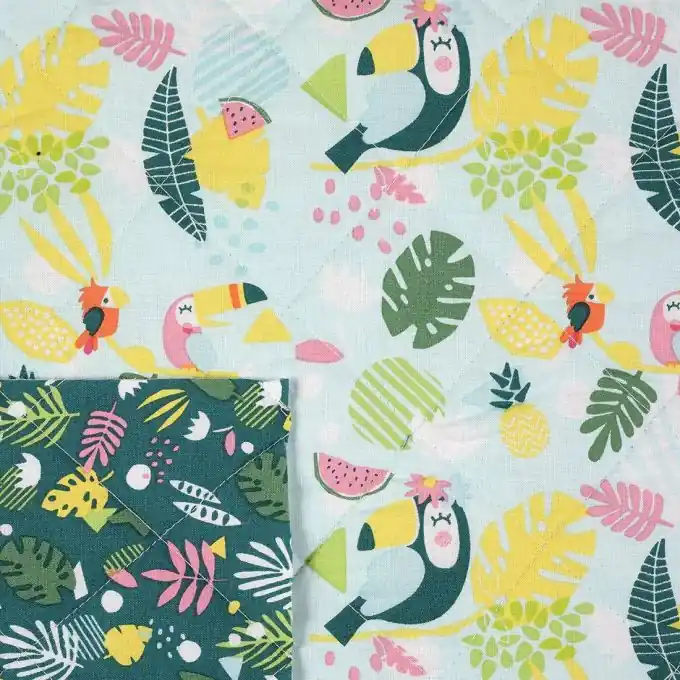 Sichere Zahlung Amazonie Multicolor Gesteppter Stoff 148cm Breite