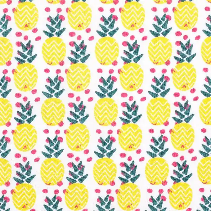Top-Qualität Baumwollstoff kleine gelbe Ananas