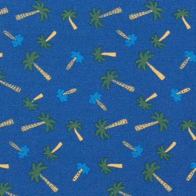 Baumwollstoff Palmen blau Nur Für Kurze Zeit