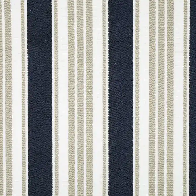 Nur Heute Blau gestreifter Jacquard-Stoff