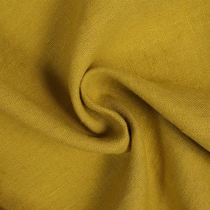 Gewaschener Propriano-Leinenstoff gelb Garantierte Lieferung