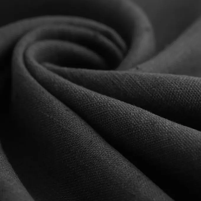 Top-Qualität Gewaschener Propriano-Leinenstoff schwarz