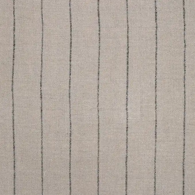 Begrenztes Angebot Taupefarbener Leinenstoff mit feinen Streifen