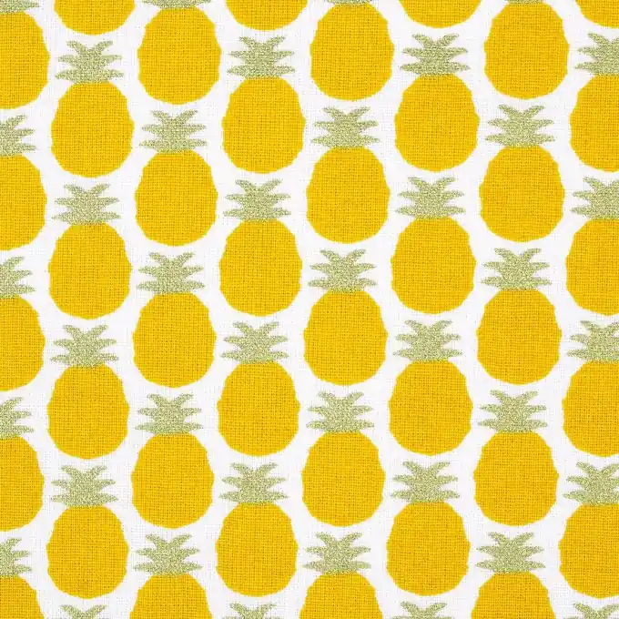 Expressversand Baumwollstoff Ananas elb goldfarben