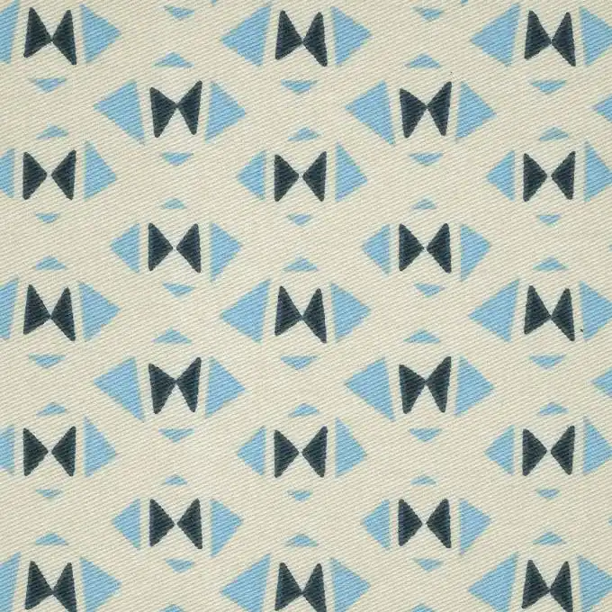 Köperstoff geometrisch blau Preisknaller