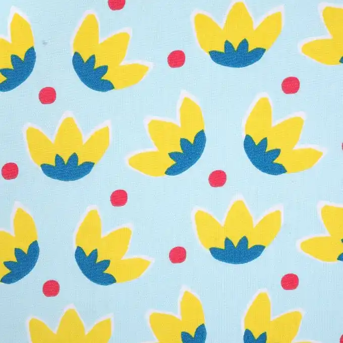 Bestseller Stoff Baumwolle dick blau Blumen