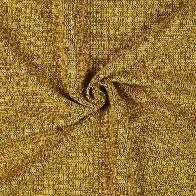 Kostenfreie Lieferung Dicker gelb melierter Chenille-Samtstoff