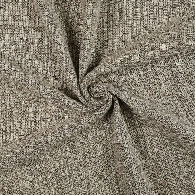 Dicker taupe-melierter Chenille-Samtstoff Exklusiv