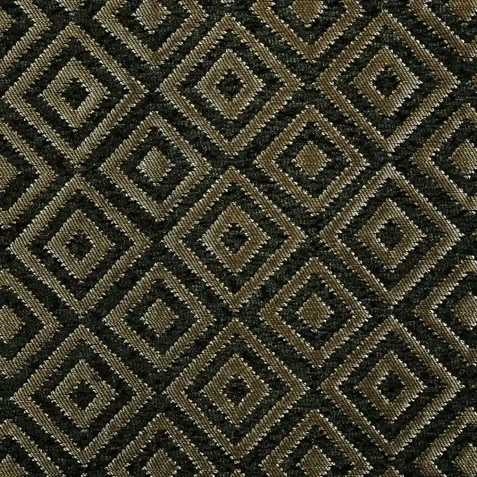 Jacquard-Stoff mit schwarz-goldfarbenem Karomuster Versand Am Gleichen Tag
