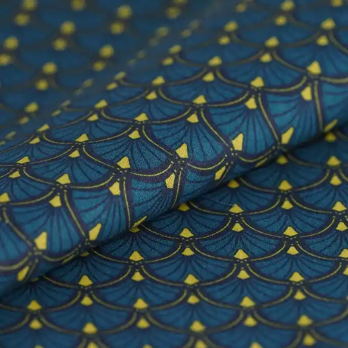 Grüner Baumwollstoff mit Schuppen Ab Werk