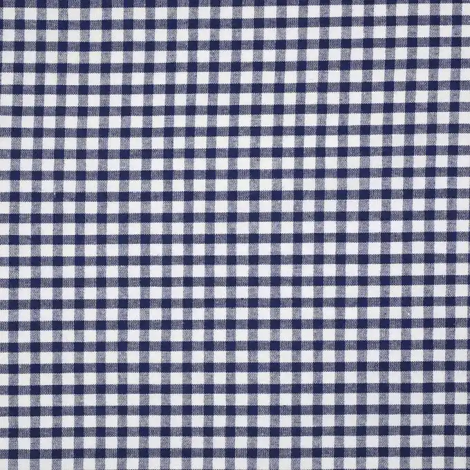 Sonderangebot Baumwollstoff Vichy-Karos marineblau und weiß