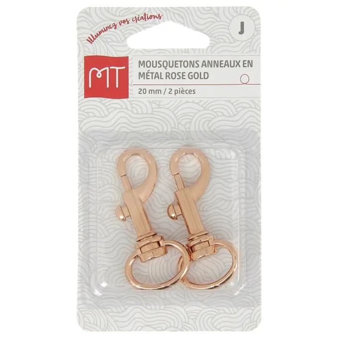 Bronzefarbener Karabinerhaken mit Ringende 20 mm Neue Kollektion