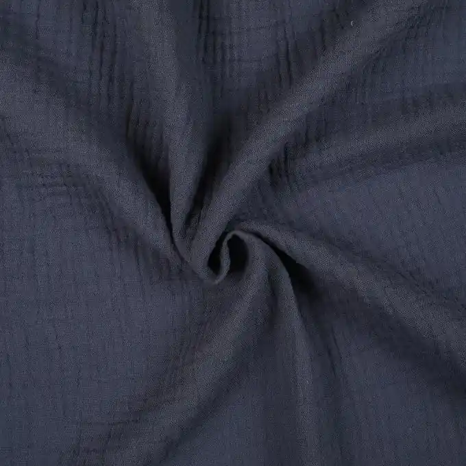 Doppelte Gaze-Baumwolle marineblau Limited Edition