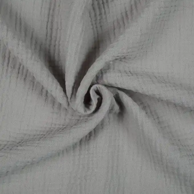 Großhandel Doppelte Gaze-Baumwolle hellgrau