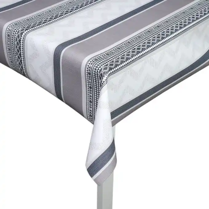 Solange Der Vorrat Reicht Tischschoner grau gestreift