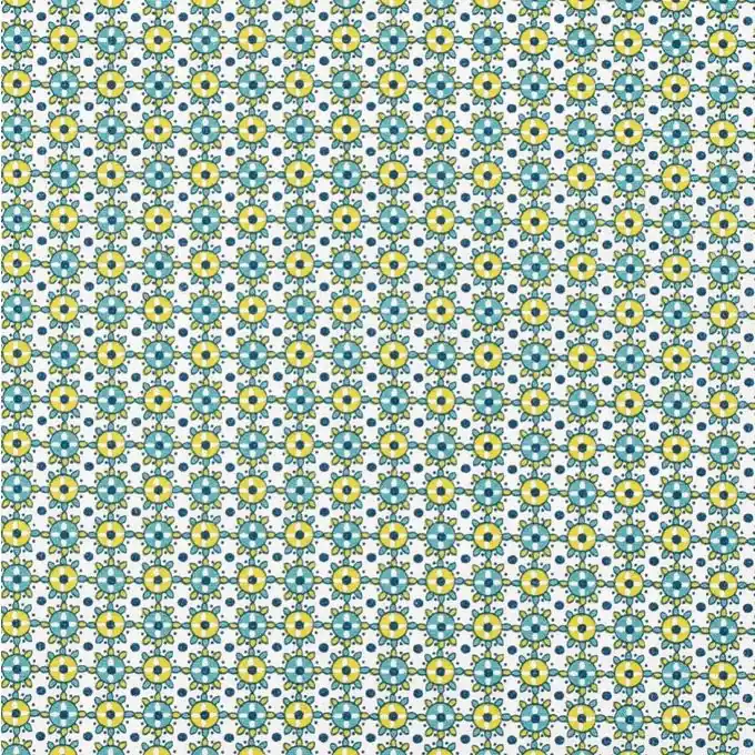 Mega-Angebot Bio-Baumwollstoff Geometrisch Blau-Gelb 150cm Breite