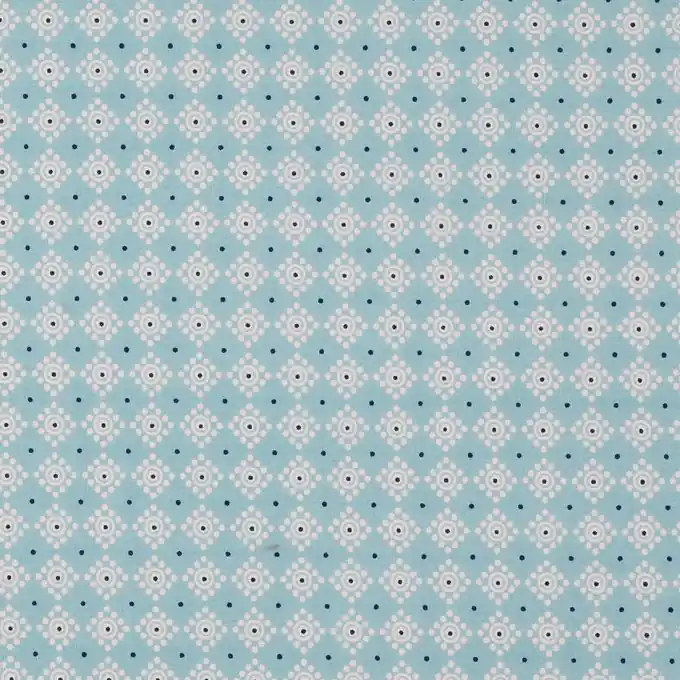 Bio-Baumwollstoff Rhomben Blau 150cm Breite Wochenendangebot