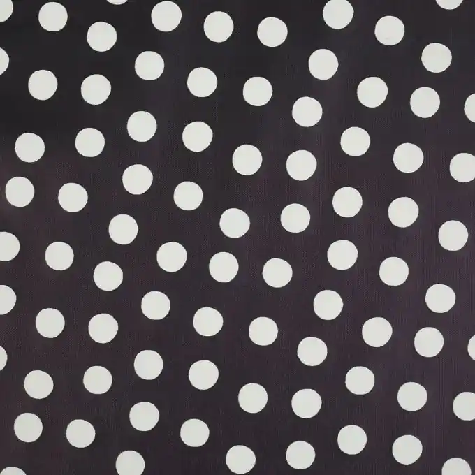 Weltweiter Versand Schwarzer wasserdichter Stoff mit großen weißen Punkten