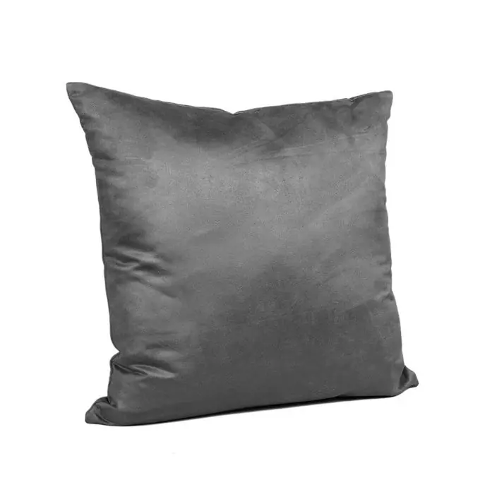 Kissen aus Wildlederimitat, grau Abverkauf