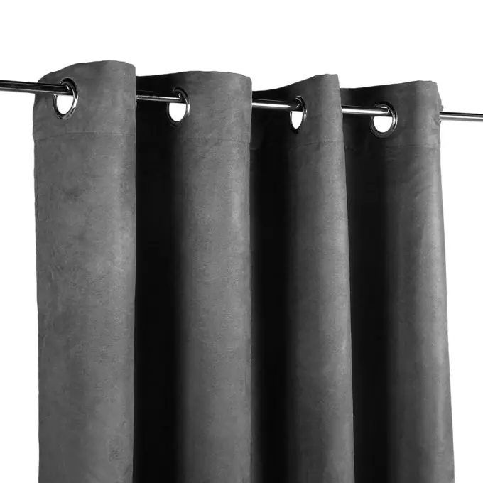Geld-Zurück-Garantie Vorhang aus Wildlederimitat anthrazitgrau Piccadilly