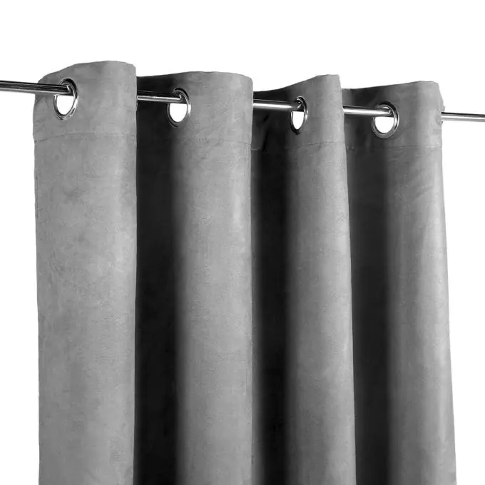 Vorhang aus Wildlederimitat grau Piccadilly Sonderangebot