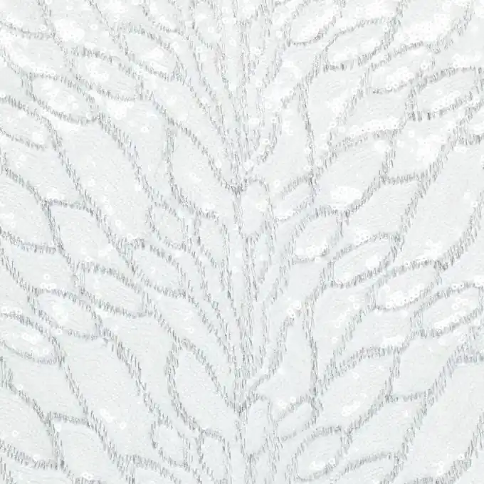 Bestseller Paillettenstoff Stickerei silberfarben