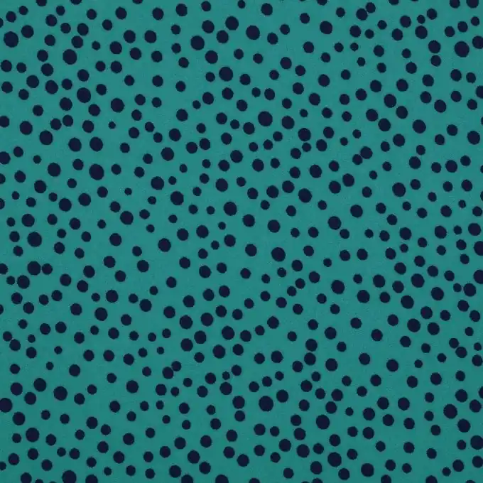 Preisknaller Chiffon Türkisblau Punkte blau