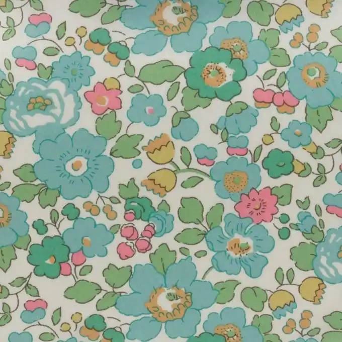 Abverkauf Baumwollstoff Liberty Betsy Türkis