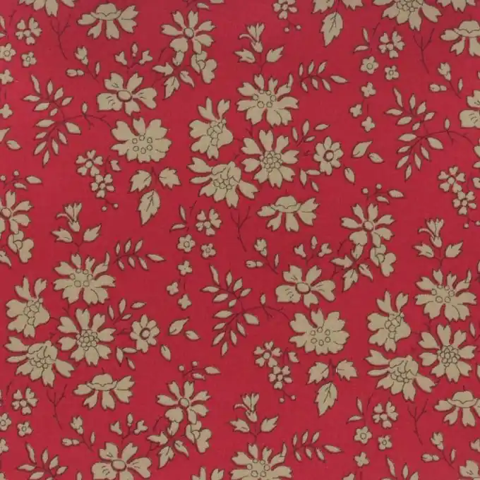 Jetzt Zugreifen Baumwollstoff Liberty Capel Rot