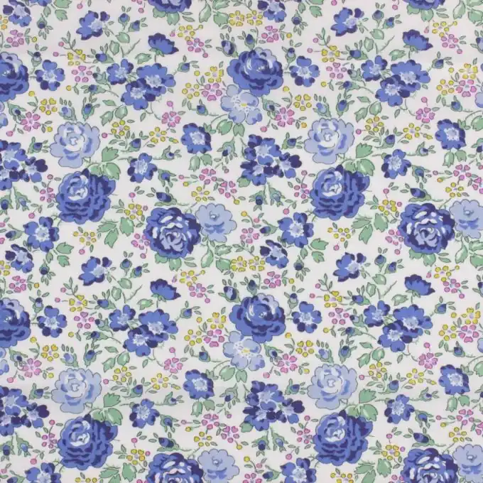 Super-Preis Baumwolle Liberty Felicite Rosen Blau