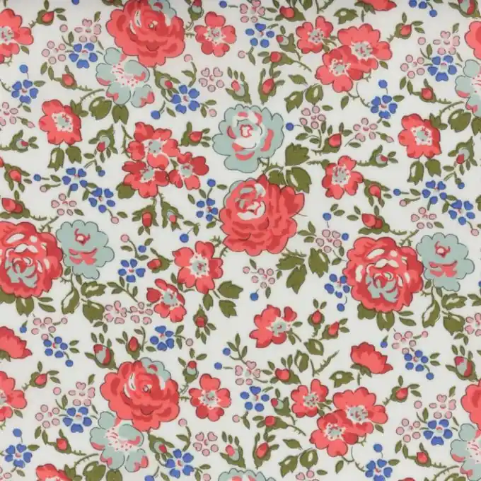 Premium Baumwollstoff Liberty Felicite Rosen Rot