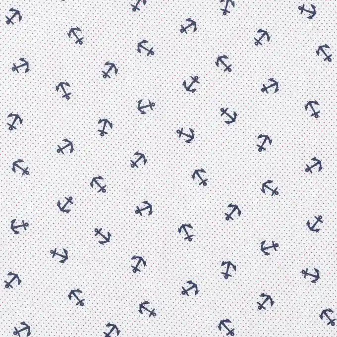 Popeline Anker rot blau Premium