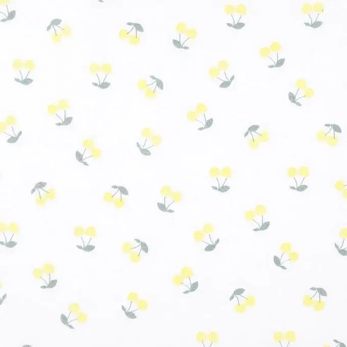 Heißes Angebot Popeline Kirschen gelb